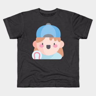 Baseball player character designs Kids T-Shirt